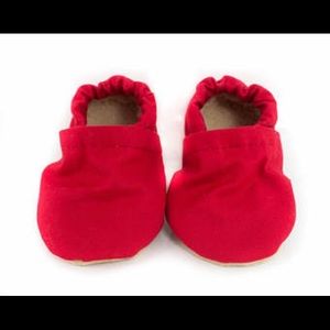 Red baby moccasins